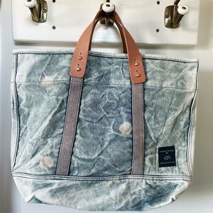 Immodest Cotton Small East West Tote Denim Moon Indigo Handmade Canvas Bag